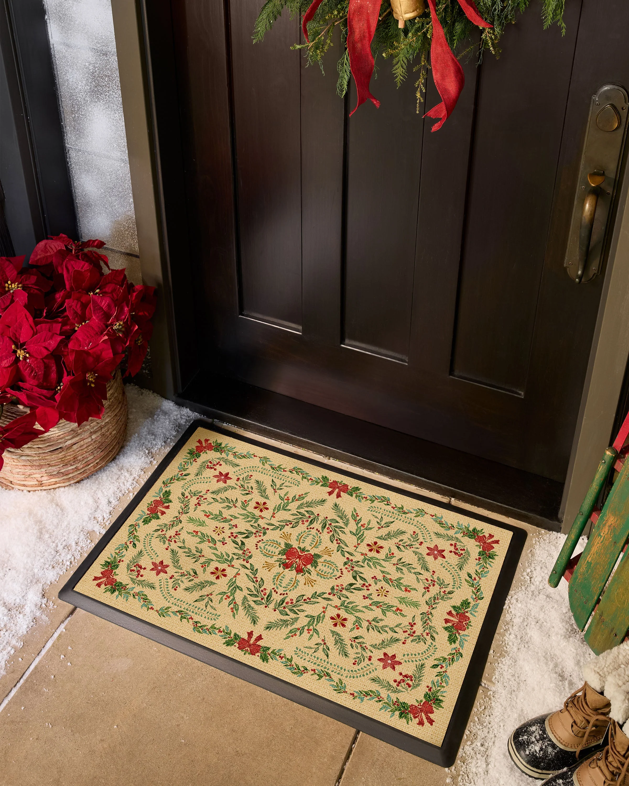 Deck the Halls Natural Doormat