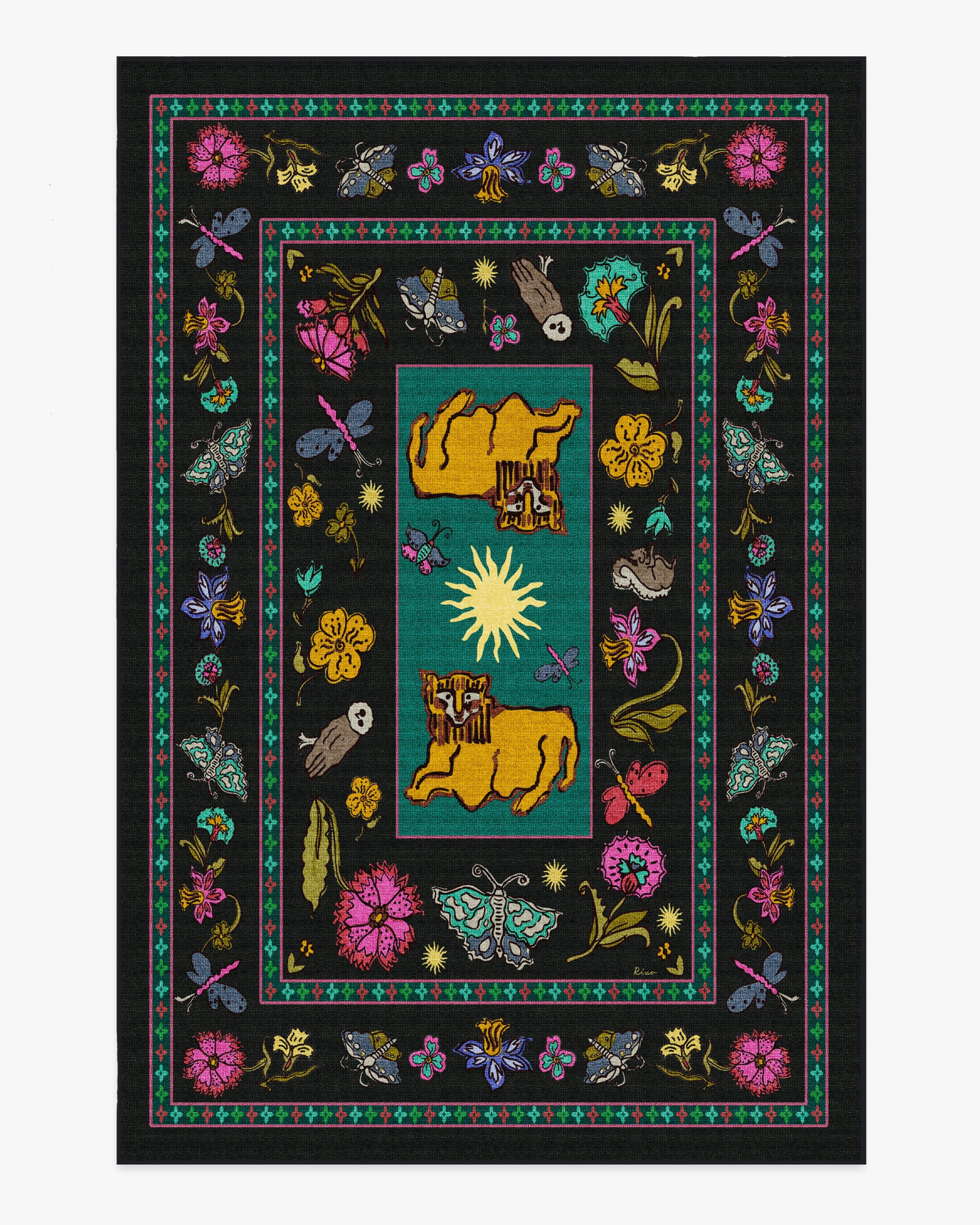 Lion’s Cub Charcoal Multicolor Rug