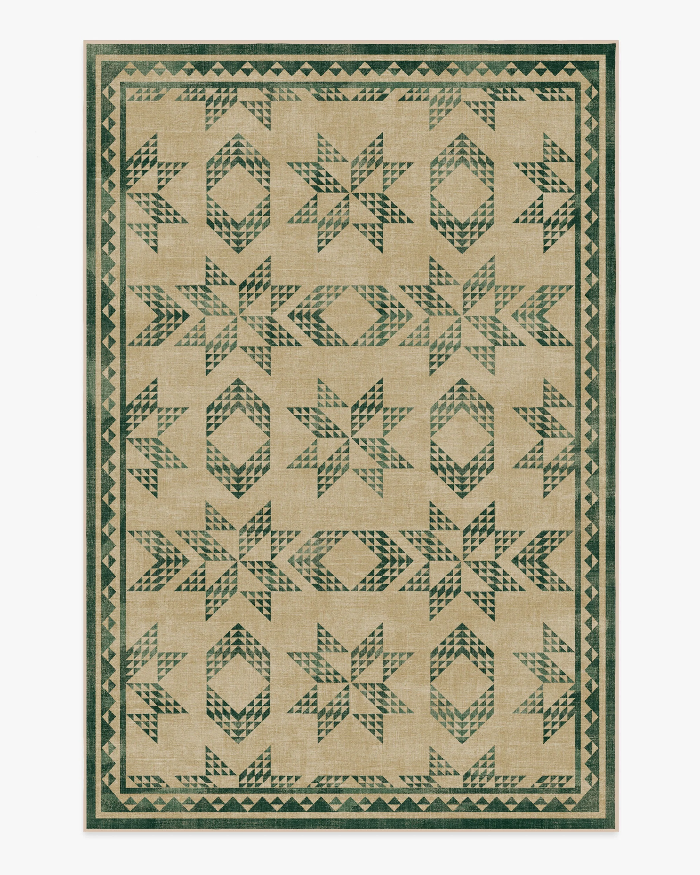 Louisa Tan & Green Rug