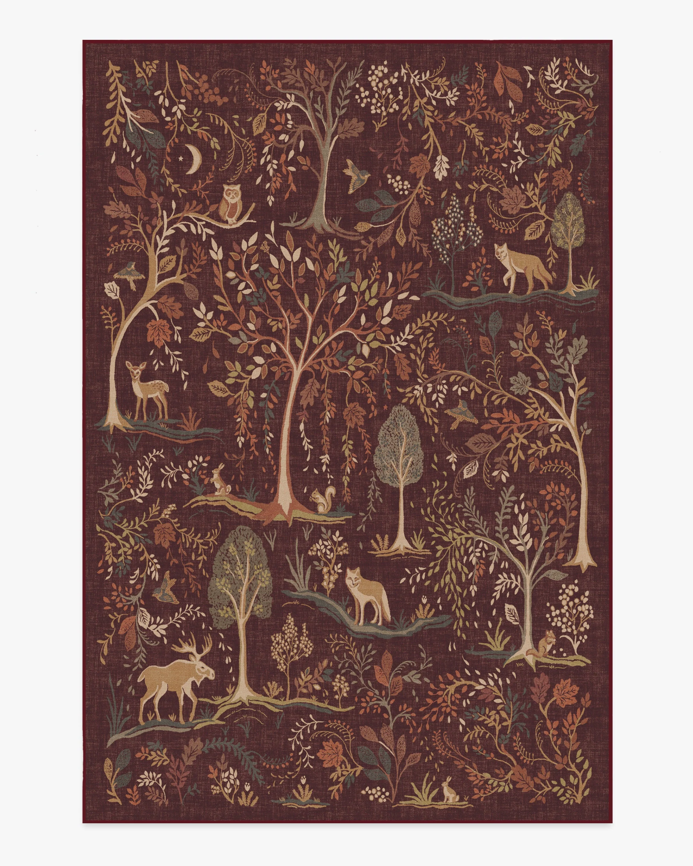 Wilder Burgundy Multicolor Flatwoven Rug