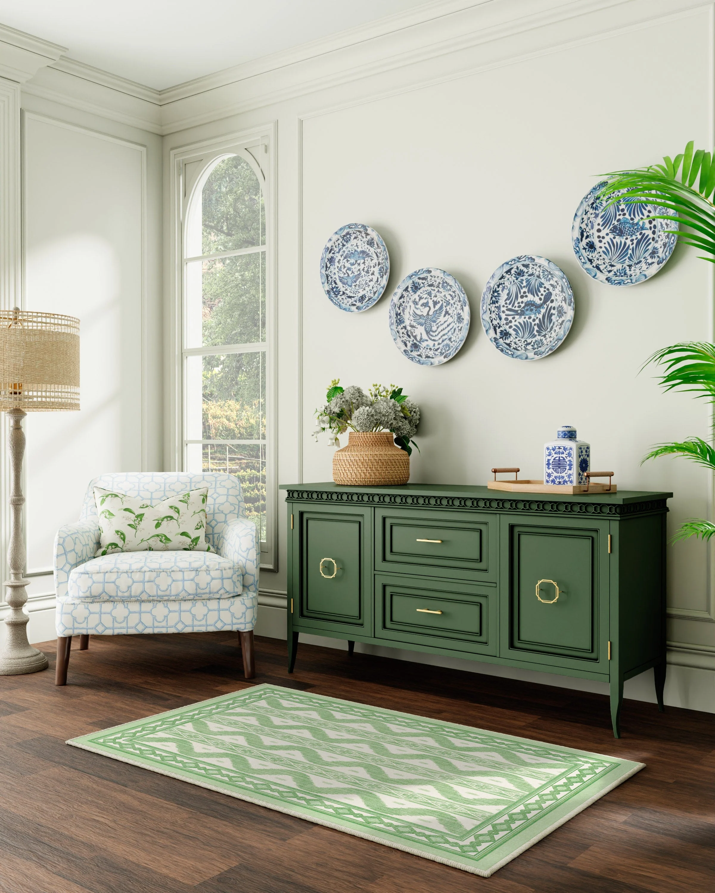 886-ava-ikat-green-flatwoven-rug-5.webp Ava Ikat Green Flatwoven Rug