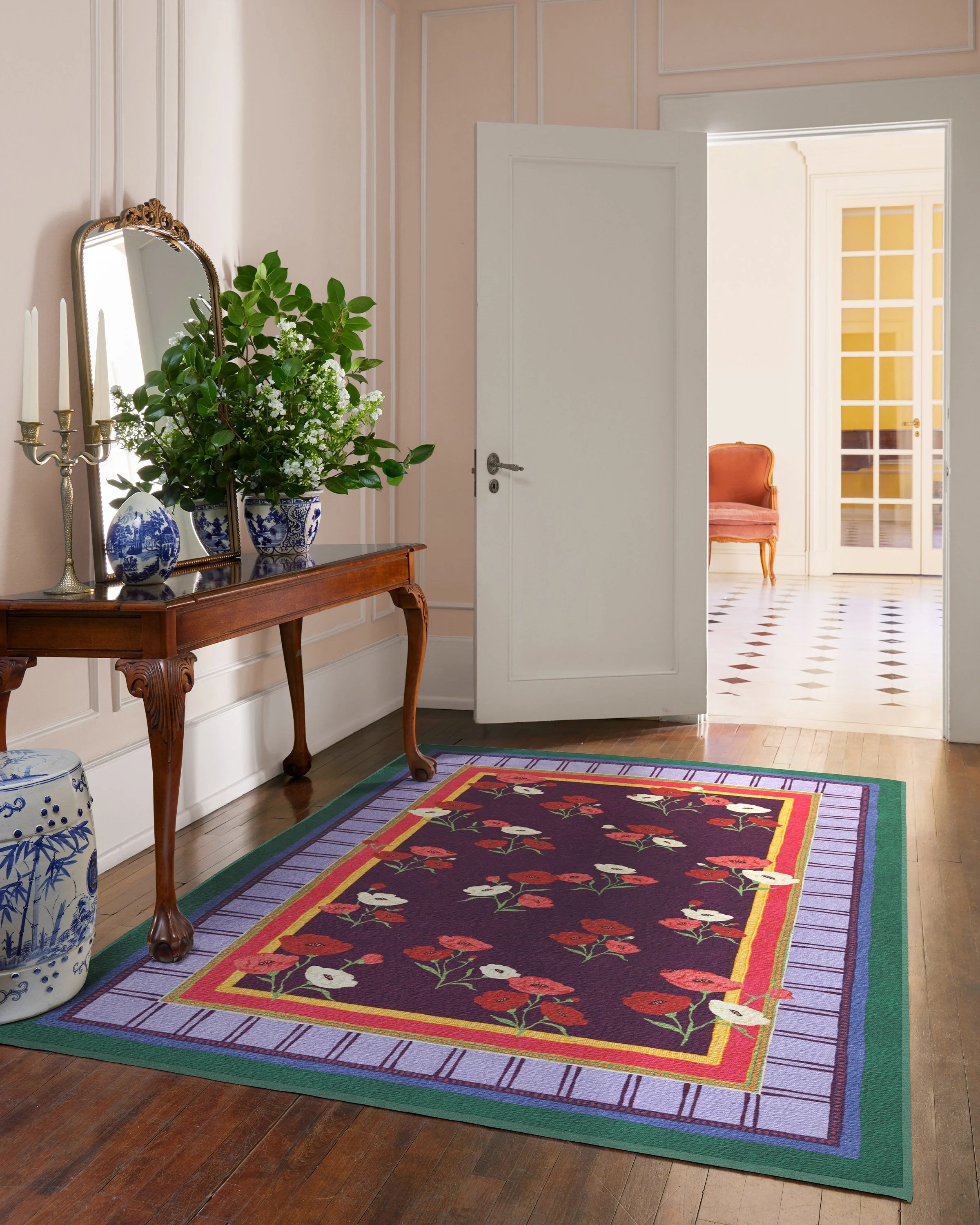 Ambroeus Royal Plum Flatwoven Rug