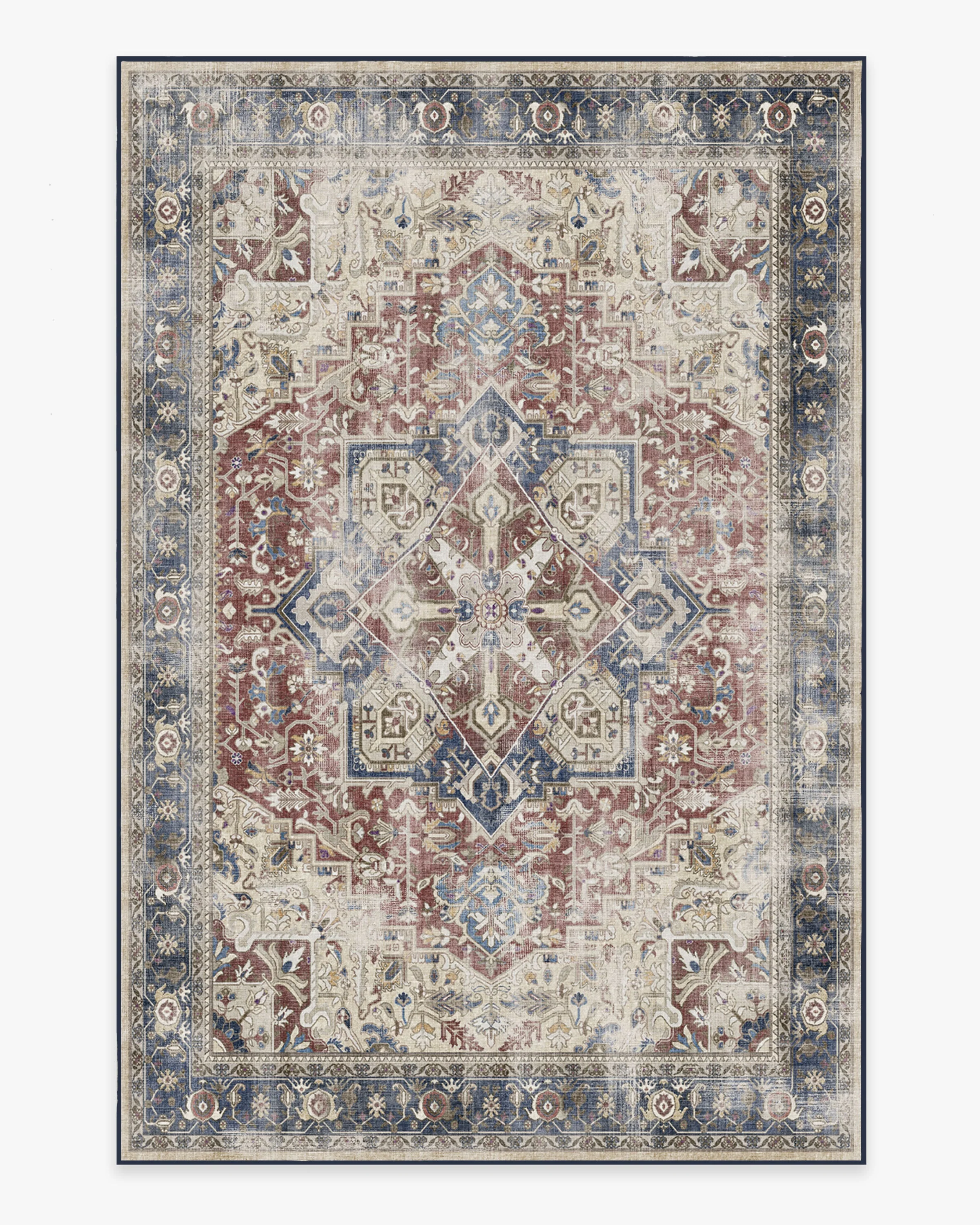 Kamran Royal Blue Flatwoven Rug