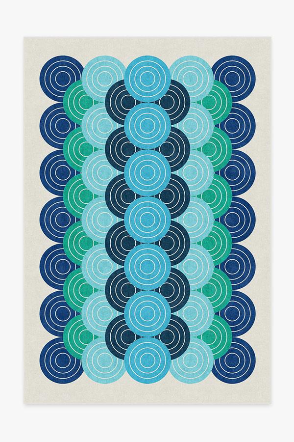 Biba Blue Green Flatwoven Rug