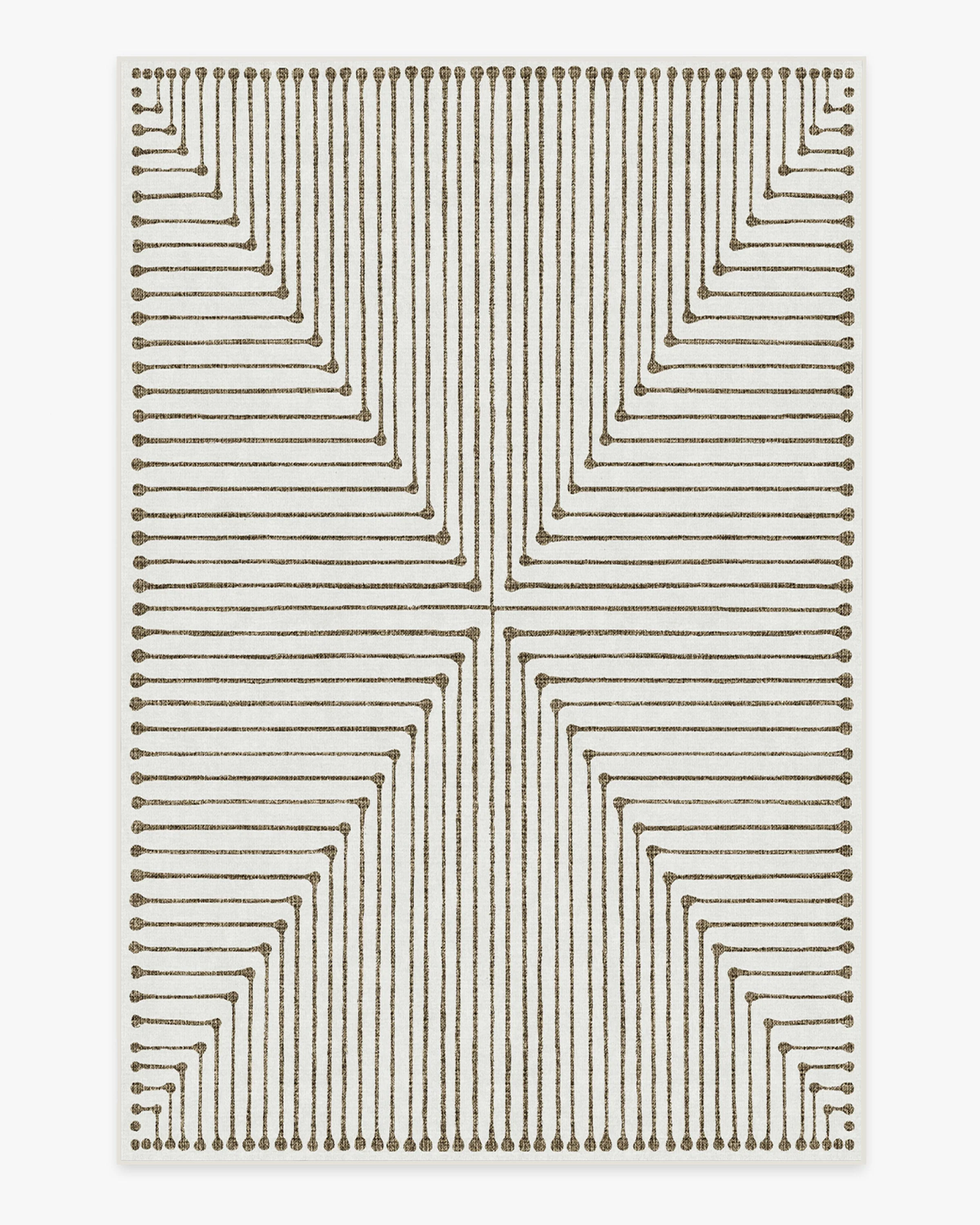Inkdrop Camel & Ivory Flatwoven Rug